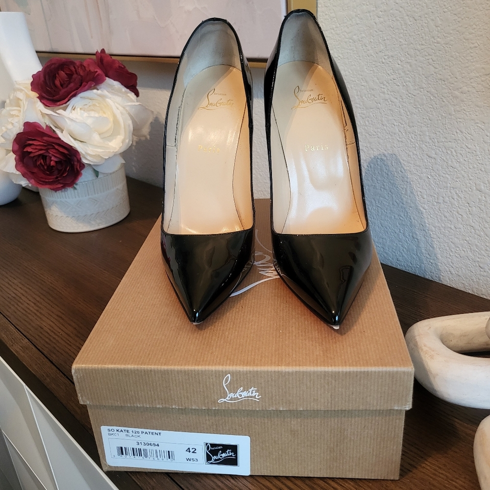 Christian LouboutinSo Kate Patent Pointed-Toe Red Sole 120 mm Pump